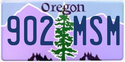 OR license plate 902MSM