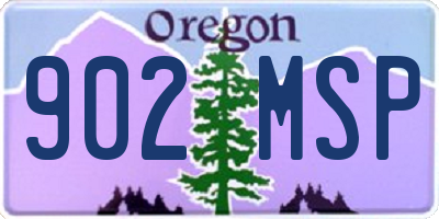 OR license plate 902MSP
