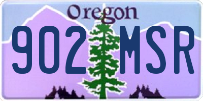 OR license plate 902MSR
