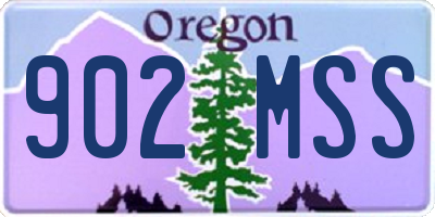 OR license plate 902MSS