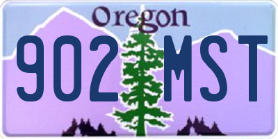 OR license plate 902MST