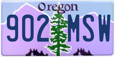 OR license plate 902MSW