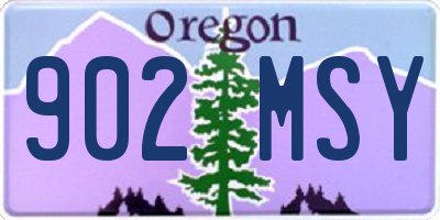 OR license plate 902MSY