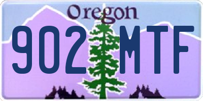 OR license plate 902MTF