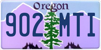 OR license plate 902MTI