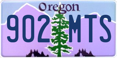 OR license plate 902MTS