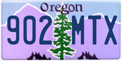 OR license plate 902MTX