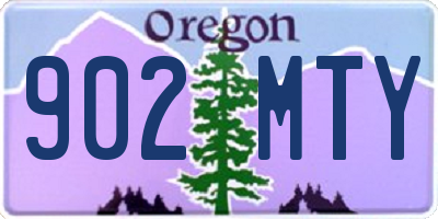 OR license plate 902MTY
