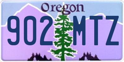 OR license plate 902MTZ
