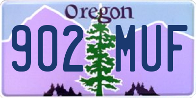 OR license plate 902MUF