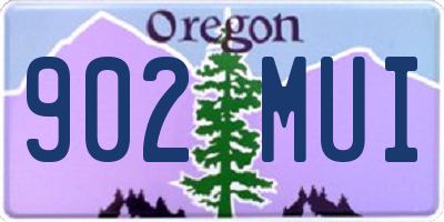 OR license plate 902MUI