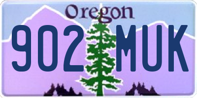 OR license plate 902MUK