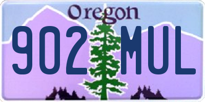 OR license plate 902MUL
