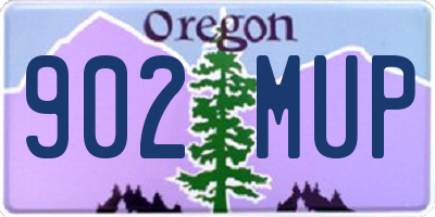 OR license plate 902MUP