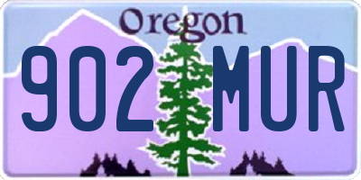 OR license plate 902MUR