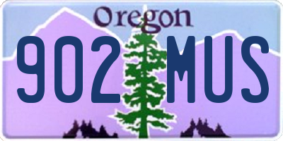 OR license plate 902MUS
