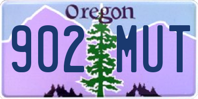 OR license plate 902MUT