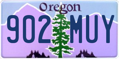 OR license plate 902MUY