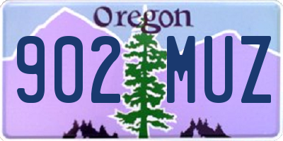 OR license plate 902MUZ