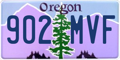 OR license plate 902MVF