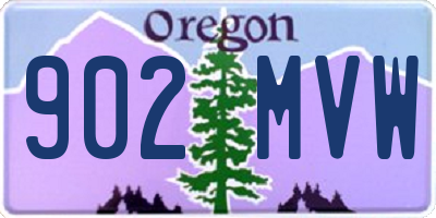 OR license plate 902MVW