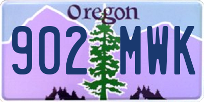 OR license plate 902MWK