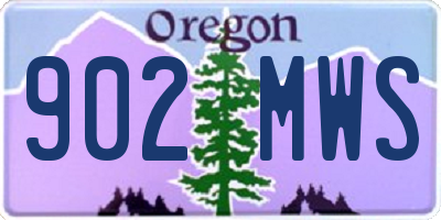 OR license plate 902MWS