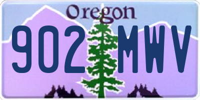 OR license plate 902MWV