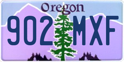 OR license plate 902MXF