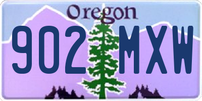 OR license plate 902MXW