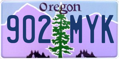 OR license plate 902MYK