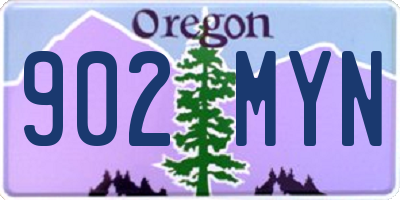 OR license plate 902MYN