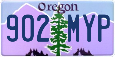 OR license plate 902MYP