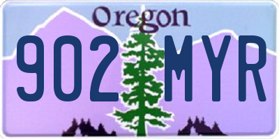 OR license plate 902MYR