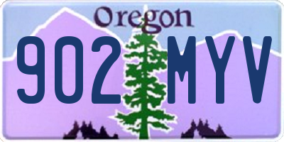 OR license plate 902MYV