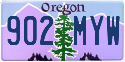 OR license plate 902MYW