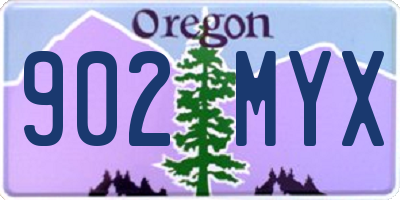 OR license plate 902MYX