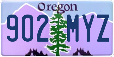 OR license plate 902MYZ
