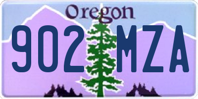 OR license plate 902MZA