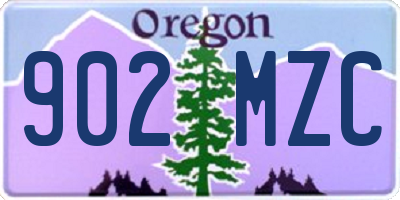 OR license plate 902MZC