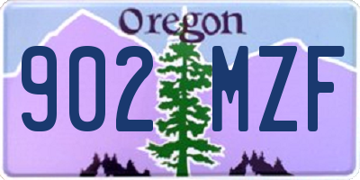 OR license plate 902MZF