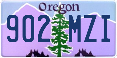 OR license plate 902MZI