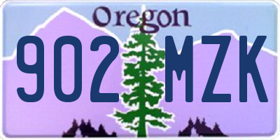 OR license plate 902MZK