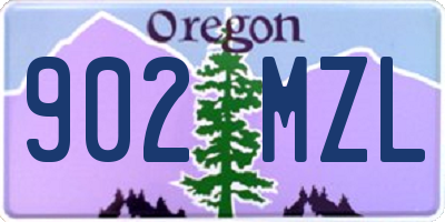 OR license plate 902MZL