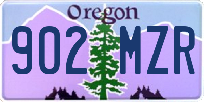 OR license plate 902MZR