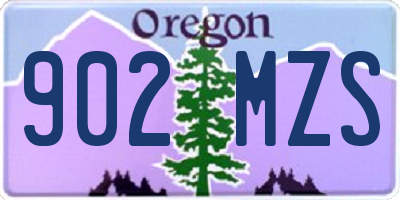 OR license plate 902MZS