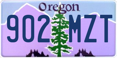 OR license plate 902MZT