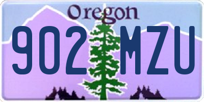 OR license plate 902MZU