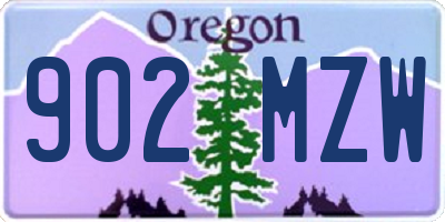 OR license plate 902MZW
