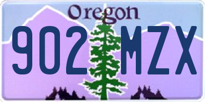 OR license plate 902MZX